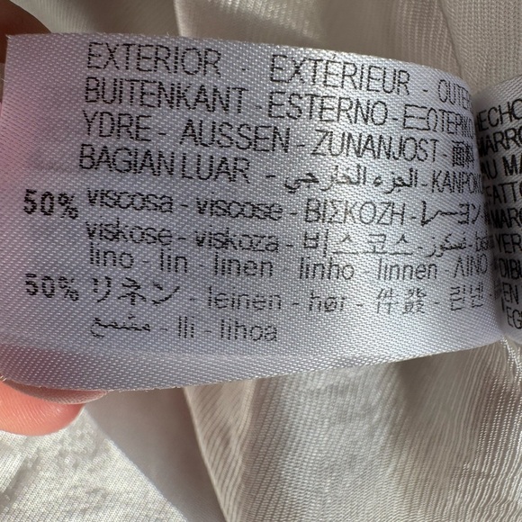 Zara Women's Cream Blazer with Striped Lining - Picture 5 of 9